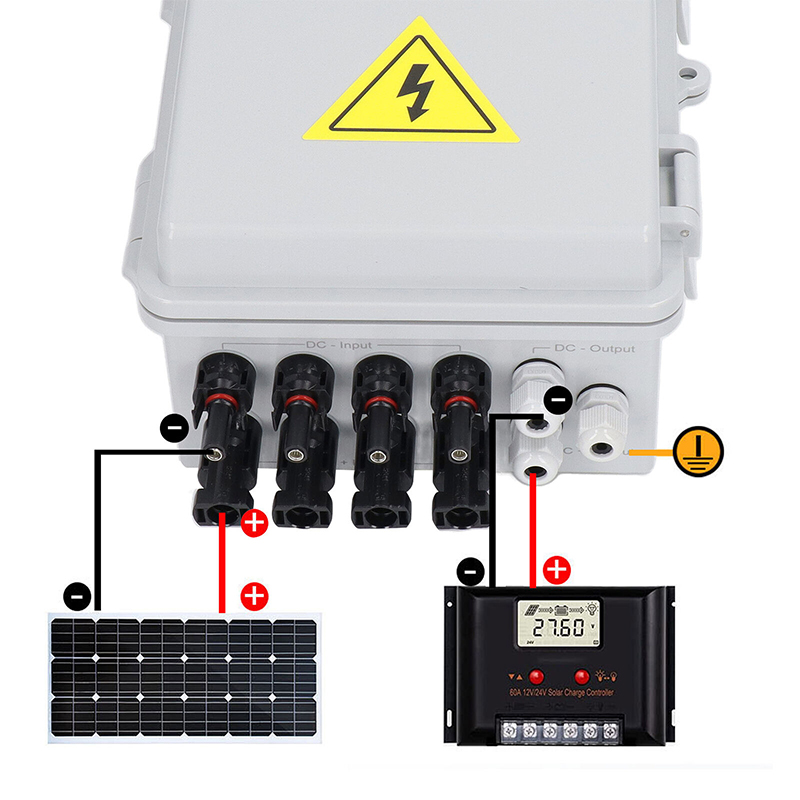 1000V DC Kombinátor Box 4 In 1 Out